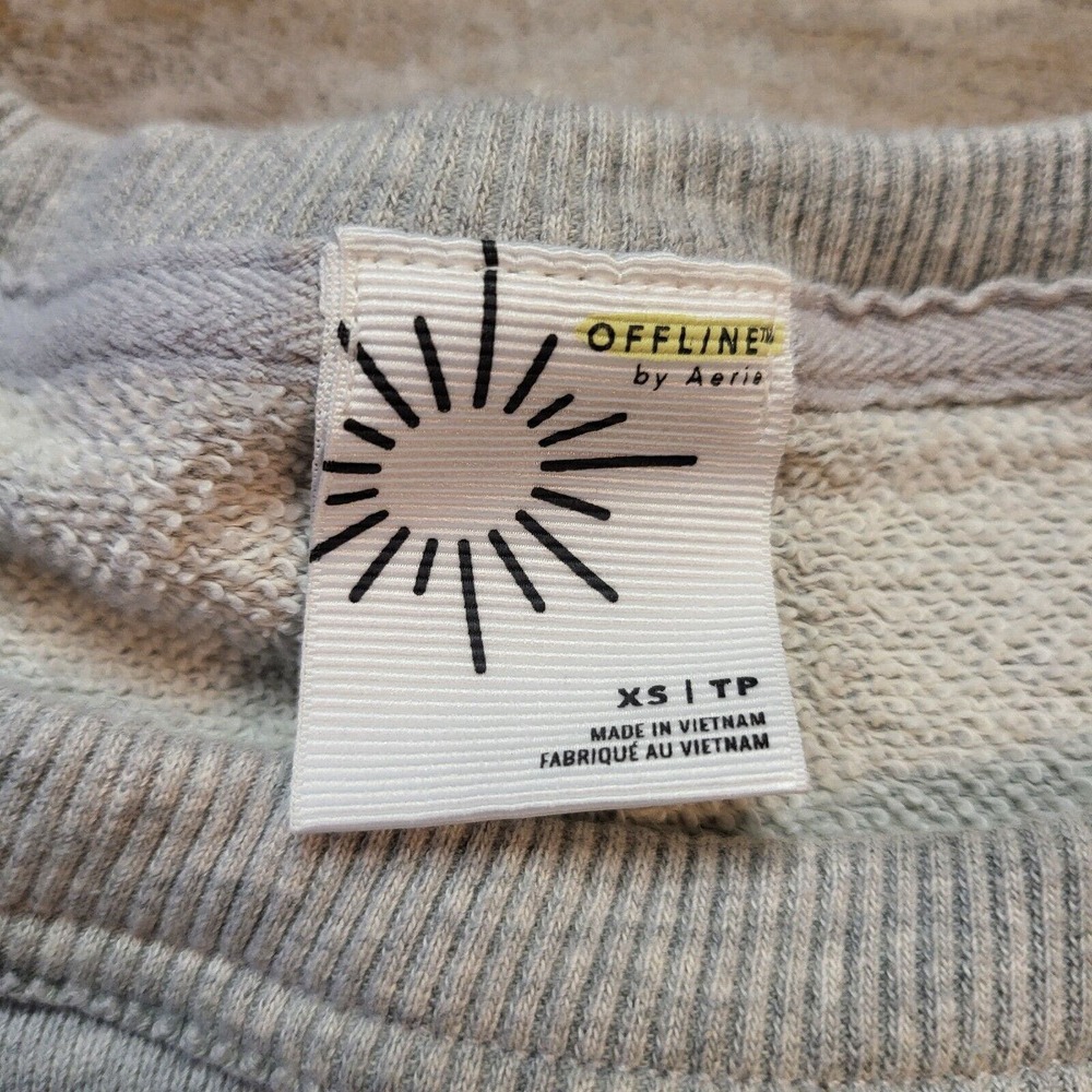 Offline by Aerie Sweatshirt Women’s XS Grey Cropped Never Want To Leave Palms - Picture 5 of 10